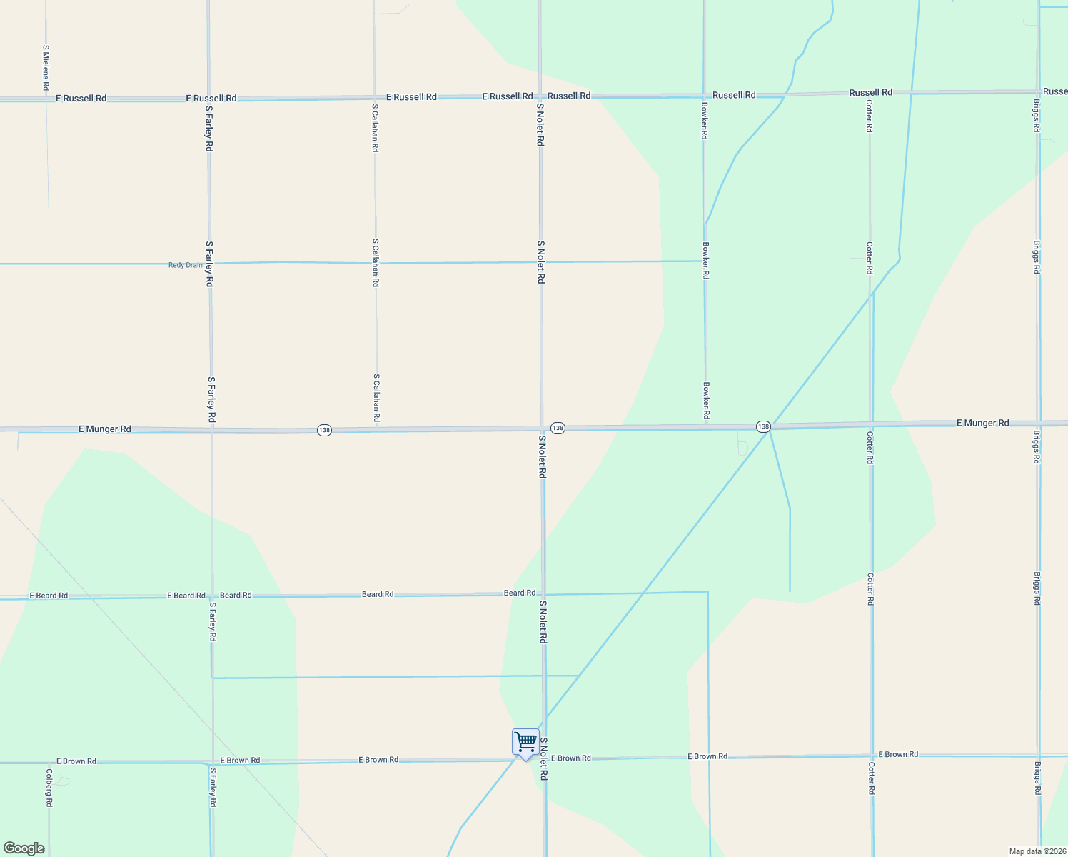 map of restaurants, bars, coffee shops, grocery stores, and more near 999 E Munger Rd in Bay