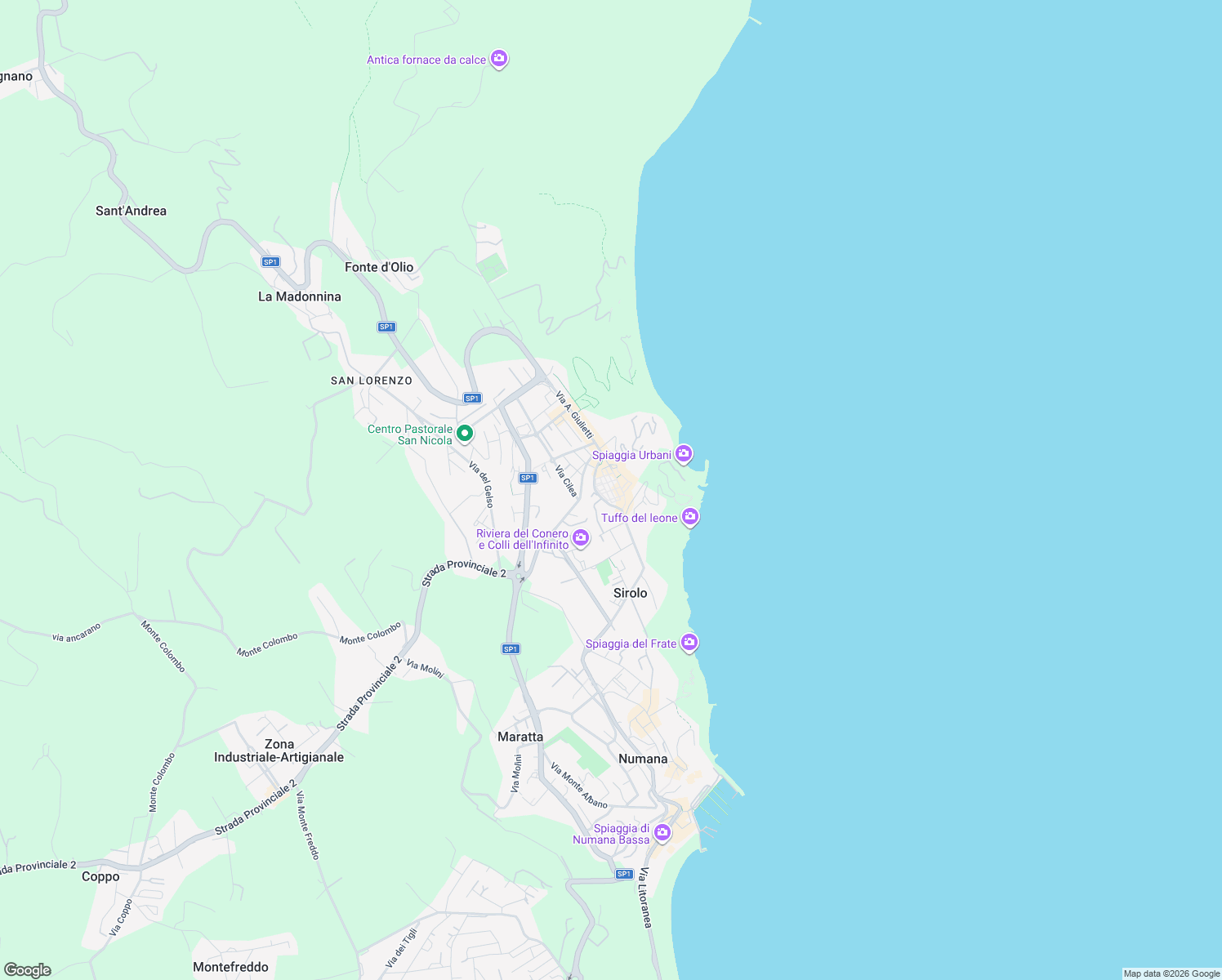 map of restaurants, bars, coffee shops, grocery stores, and more near 3 Via Pichi in Sirolo