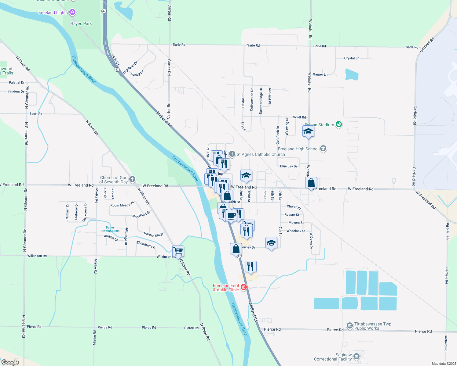 175 West Washington Road, Freeland MI Walk Score