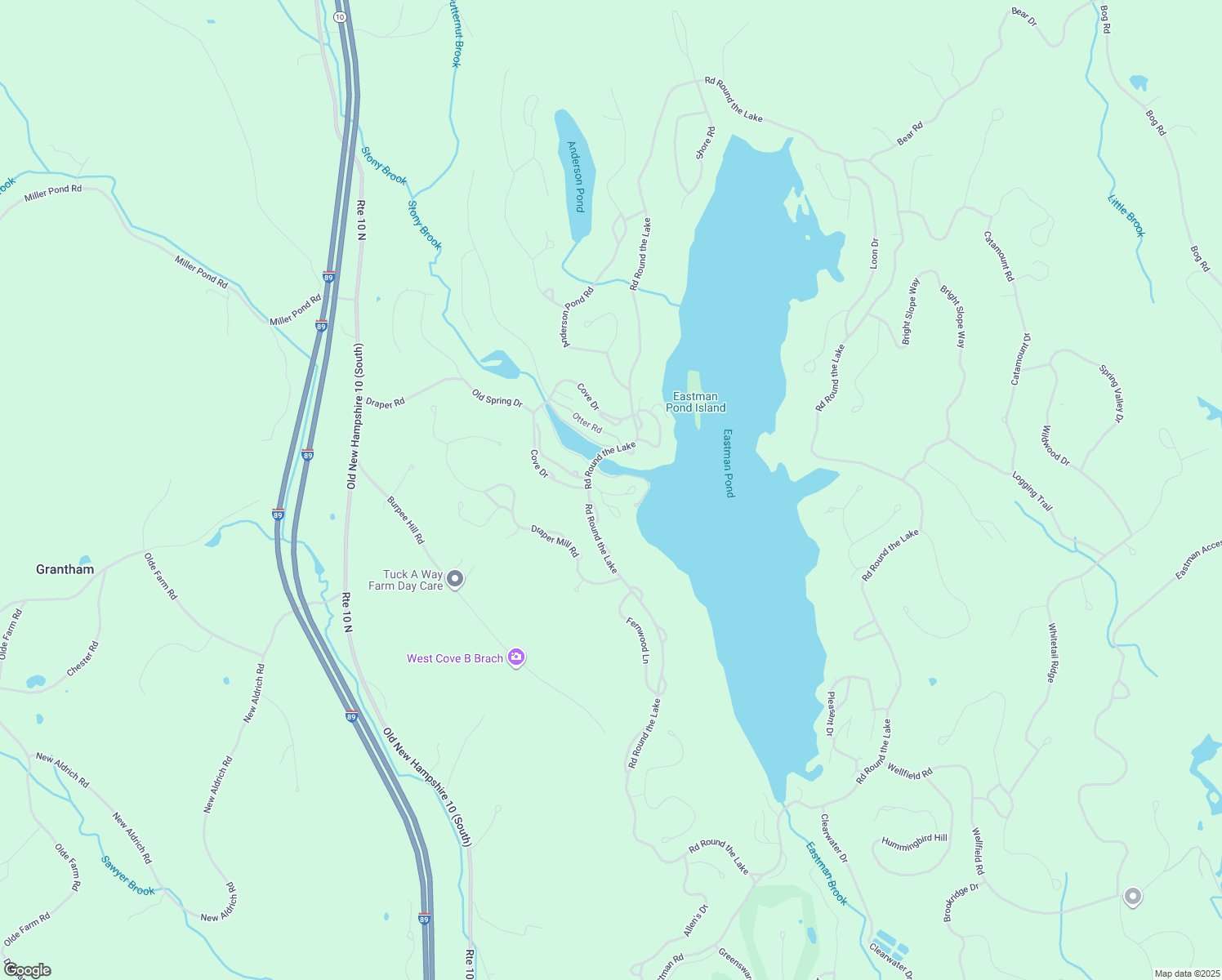 map of restaurants, bars, coffee shops, grocery stores, and more near 16 Bay Tree Lane in Grantham