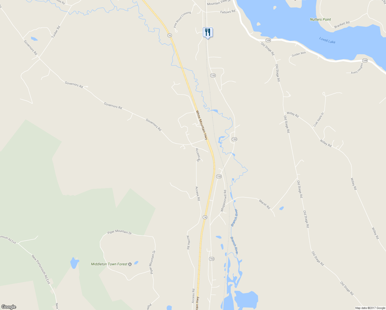 map of restaurants, bars, coffee shops, grocery stores, and more near 38 Access Road in Wakefield