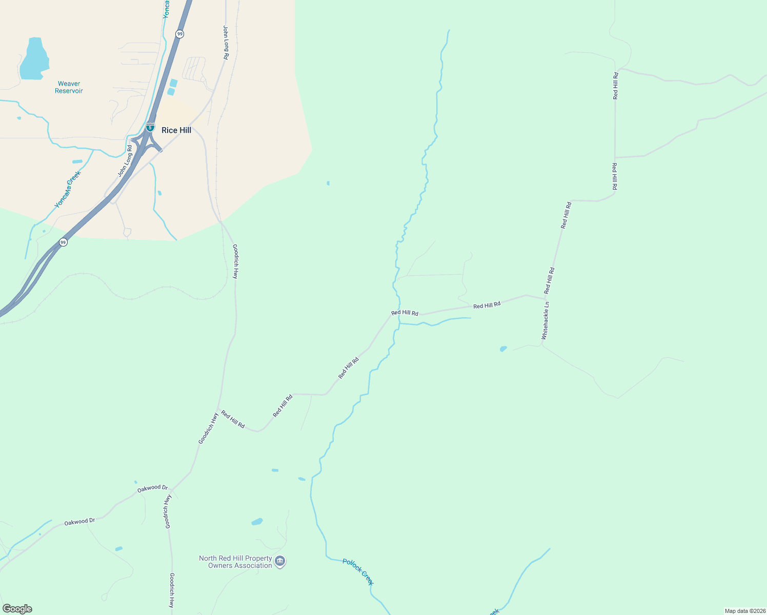map of restaurants, bars, coffee shops, grocery stores, and more near 1062 Red Hill Road in Oakland