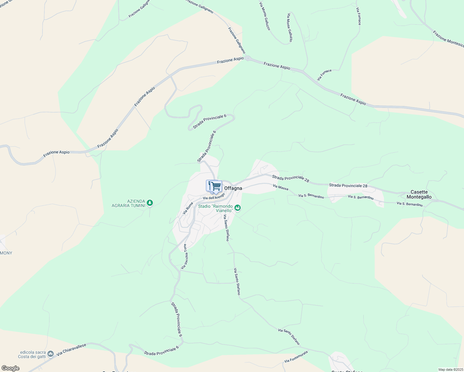 map of restaurants, bars, coffee shops, grocery stores, and more near in Offagna