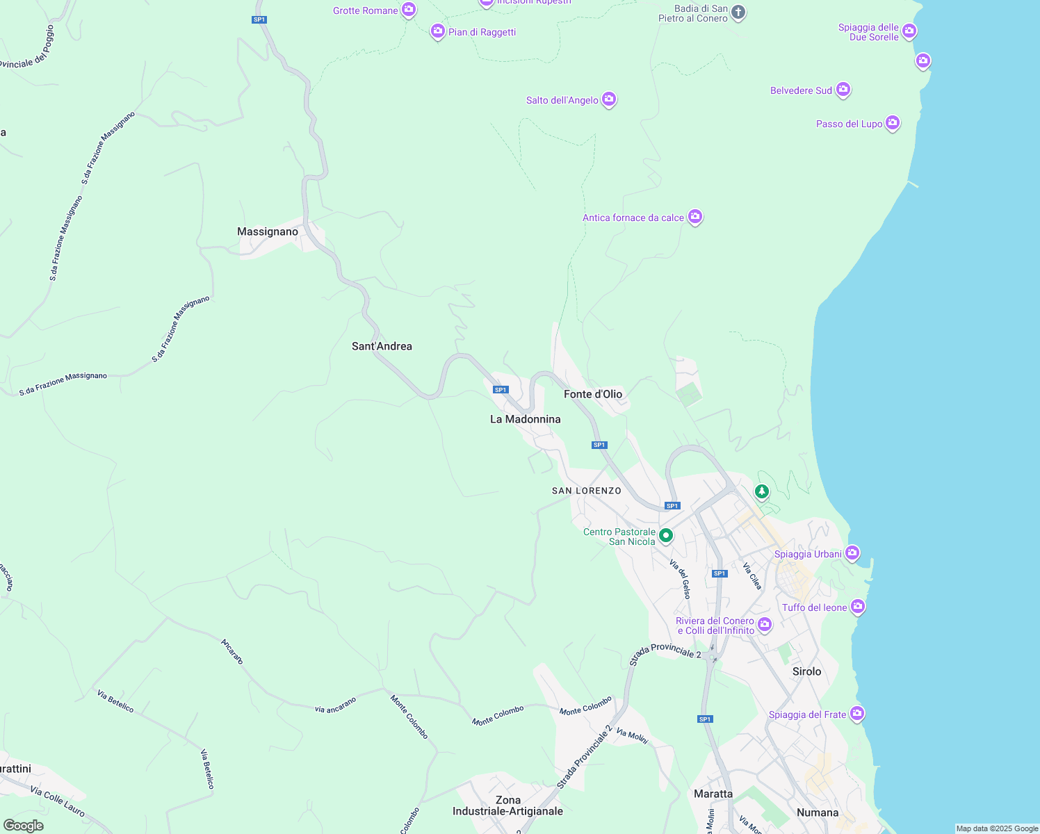map of restaurants, bars, coffee shops, grocery stores, and more near 39 Via Madonnina in La Madonnina