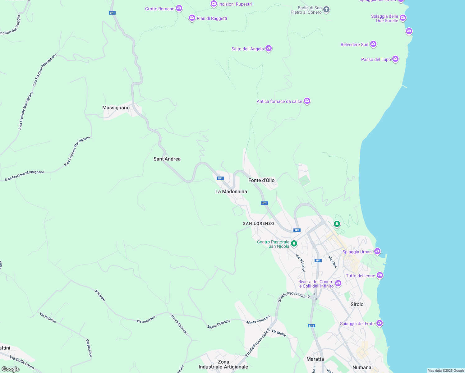 map of restaurants, bars, coffee shops, grocery stores, and more near 39 Via Madonnina in La Madonnina