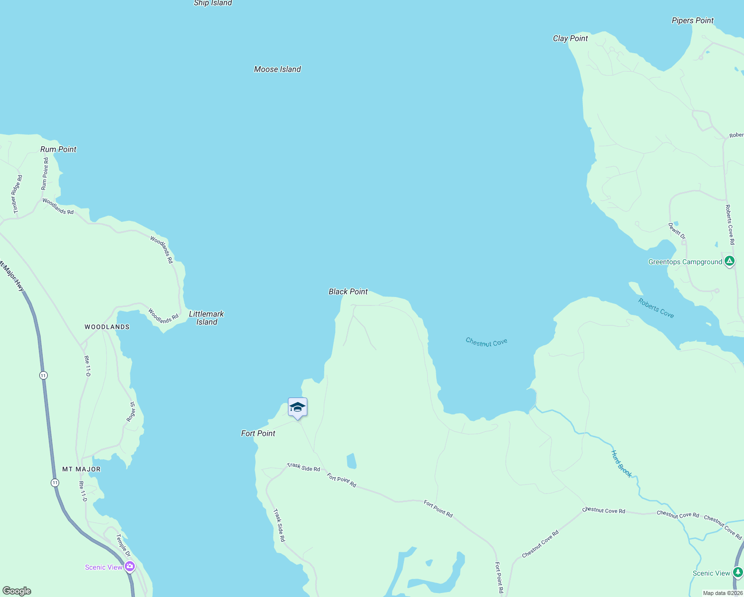 map of restaurants, bars, coffee shops, grocery stores, and more near 218 Black Point Road in Alton