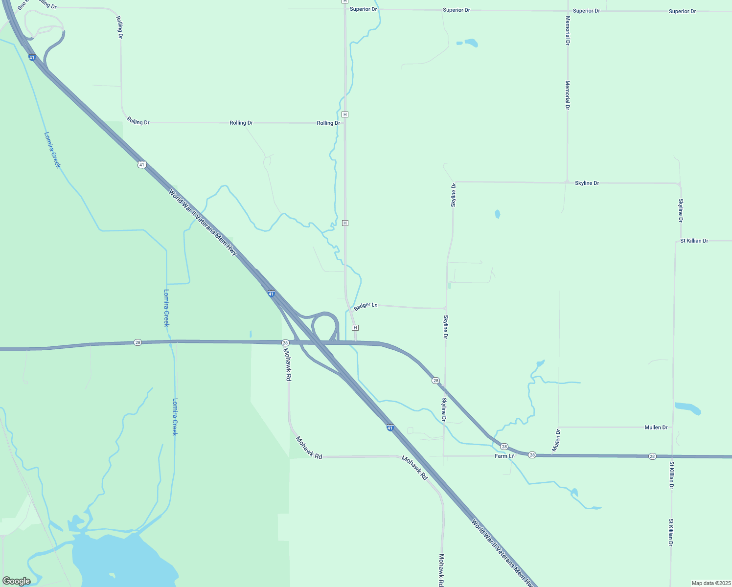 map of restaurants, bars, coffee shops, grocery stores, and more near 7250 Badger Lane in Allenton