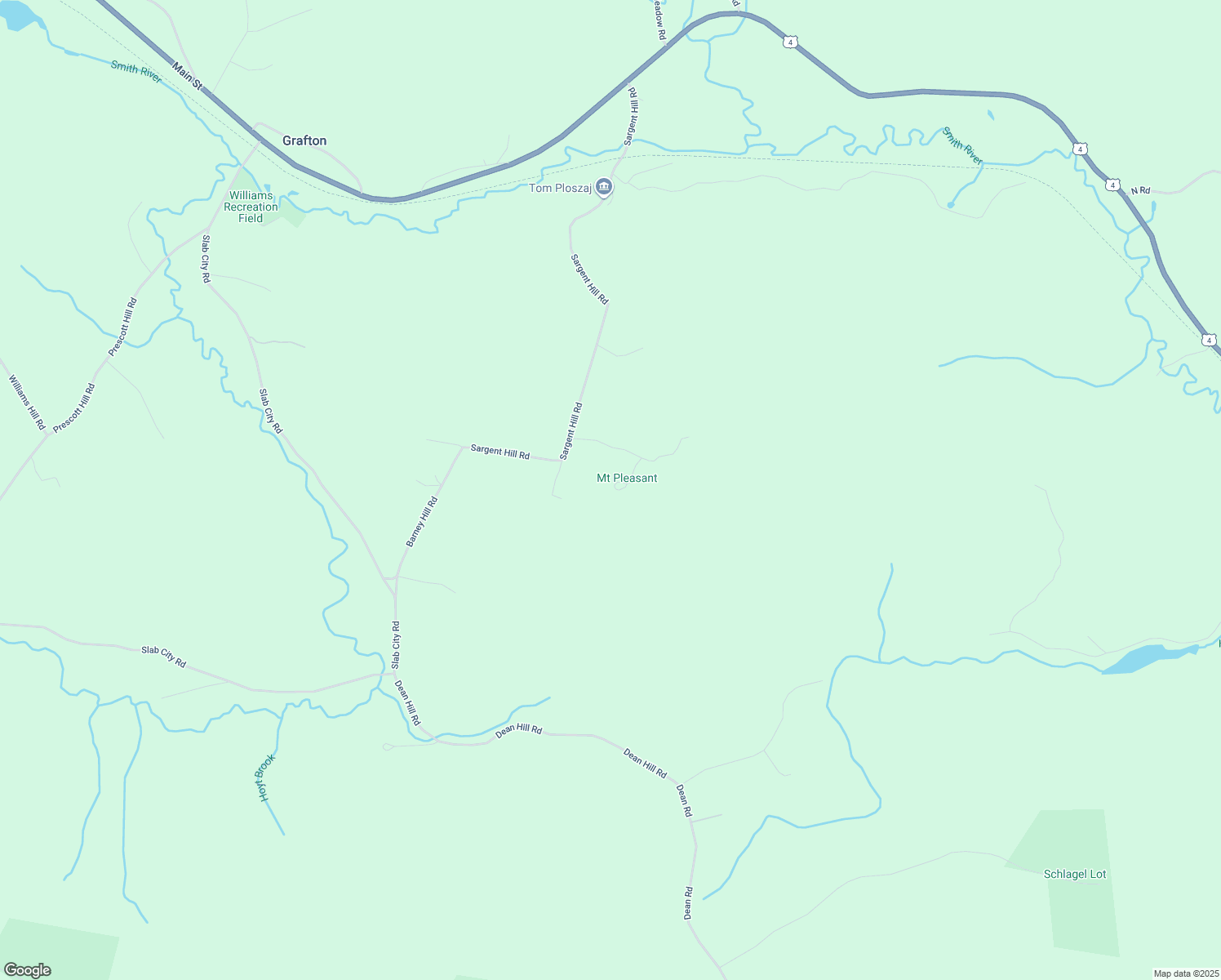 map of restaurants, bars, coffee shops, grocery stores, and more near 64 Lisby Lane in Grafton