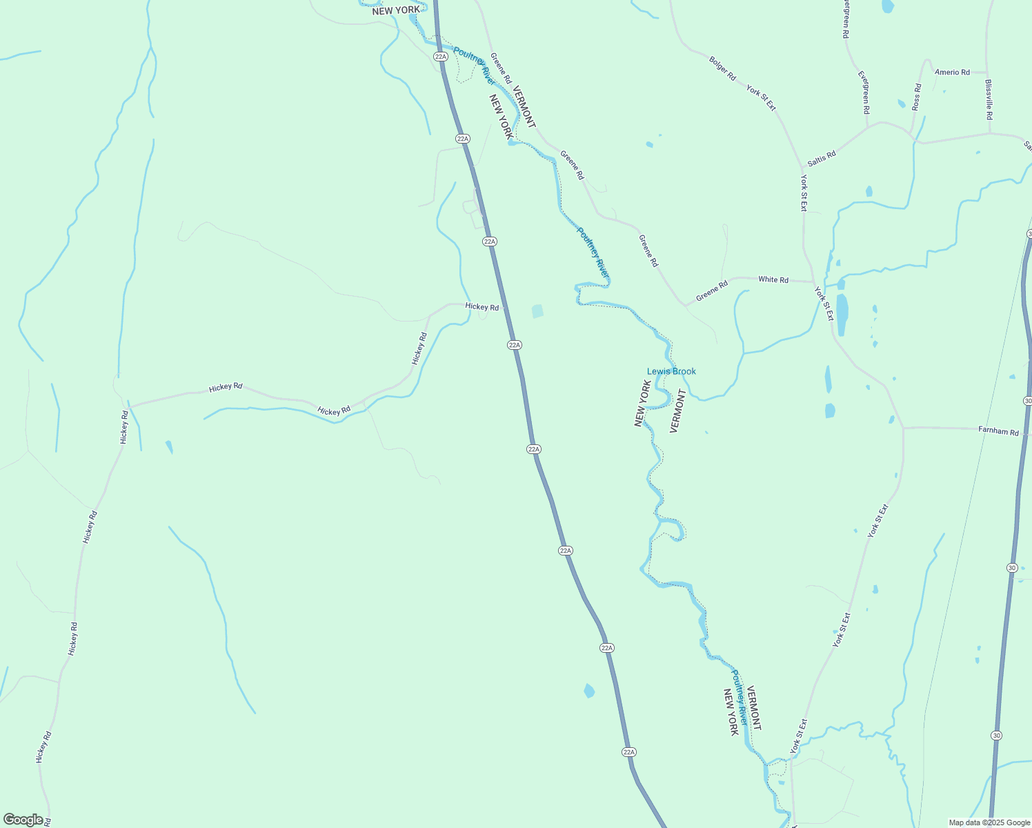 map of restaurants, bars, coffee shops, grocery stores, and more near 3011 New York 22A in Hampton