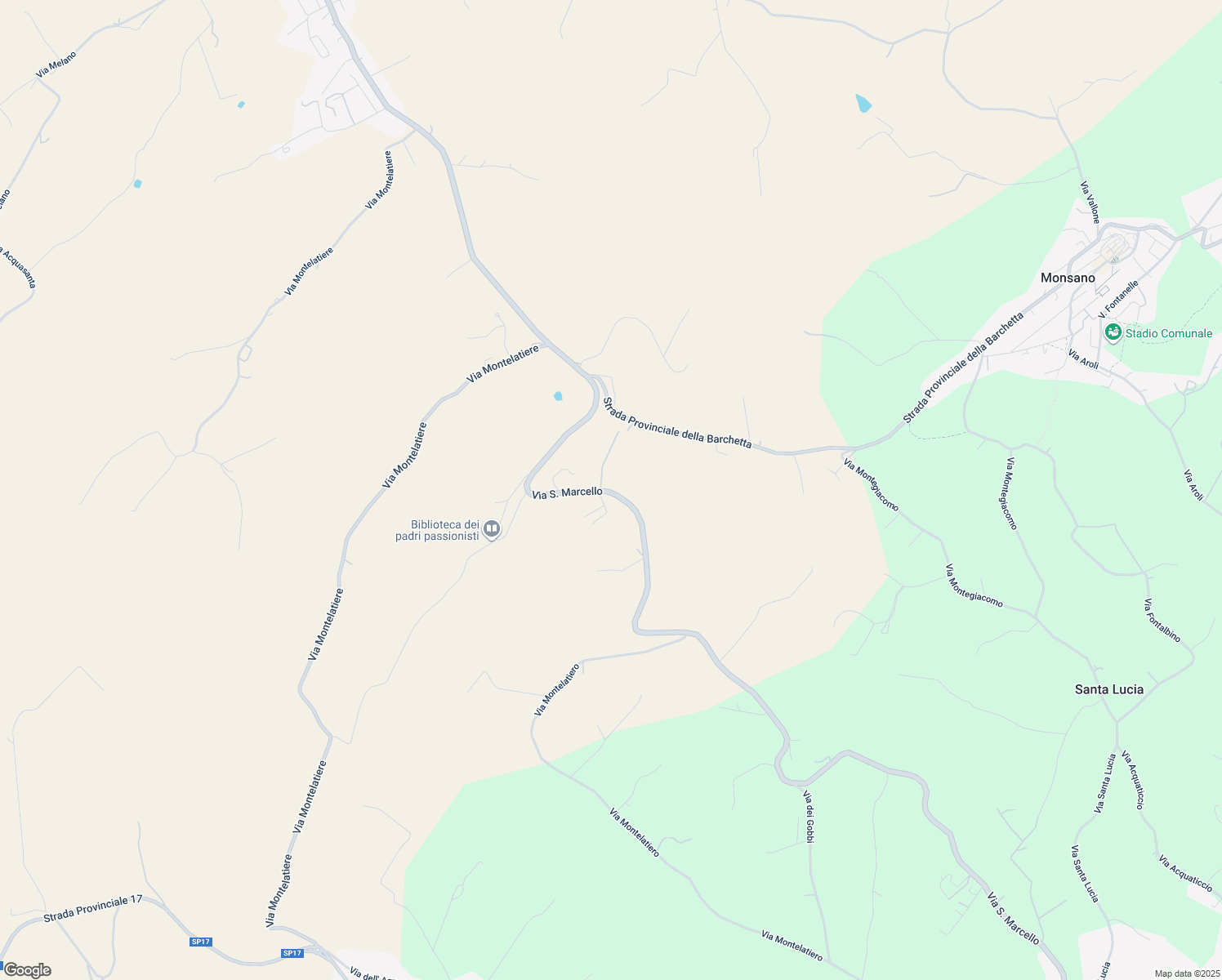 map of restaurants, bars, coffee shops, grocery stores, and more near 69 Via San Marcello in Jesi