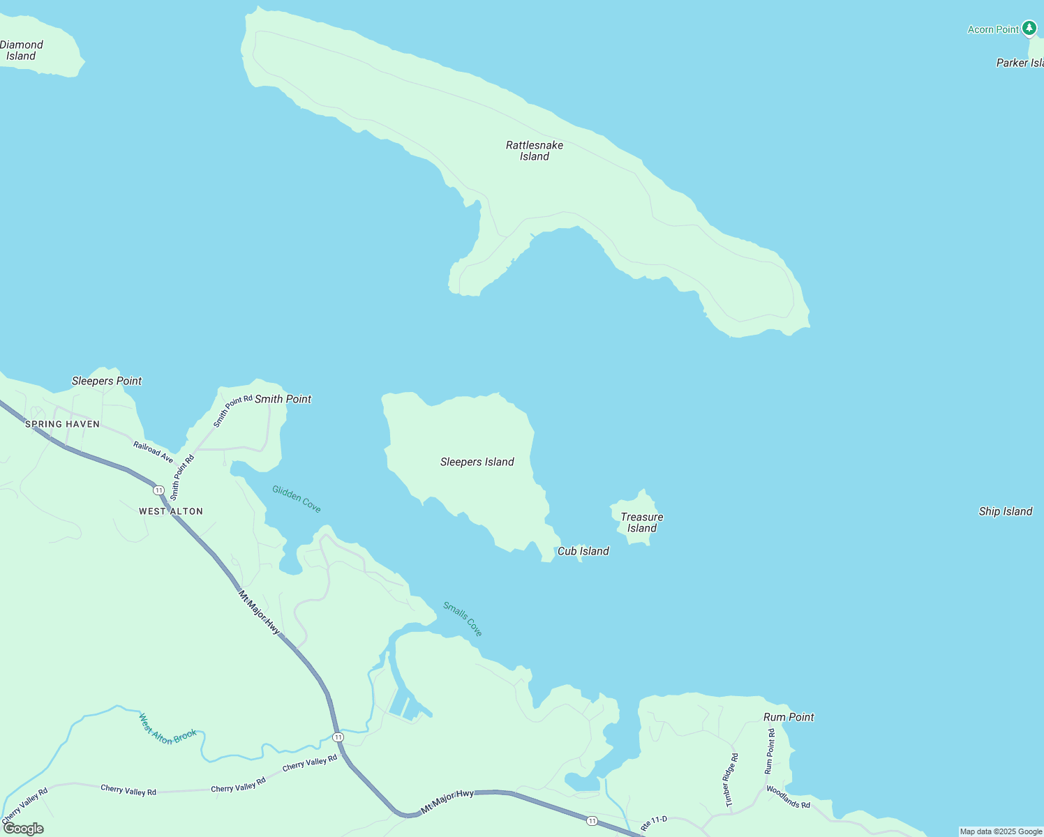 map of restaurants, bars, coffee shops, grocery stores, and more near 326 Rattlesnake Island in Alton