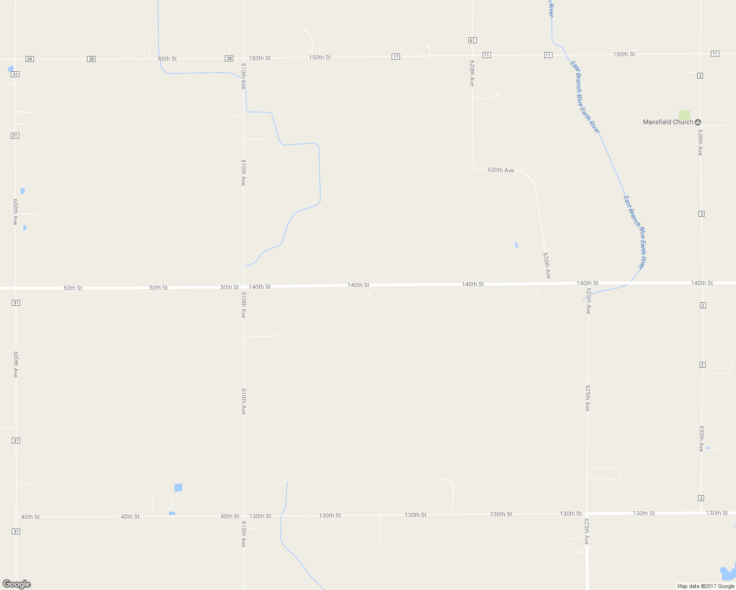 map of restaurants, bars, coffee shops, grocery stores, and more near 61417 140th Street in Walters