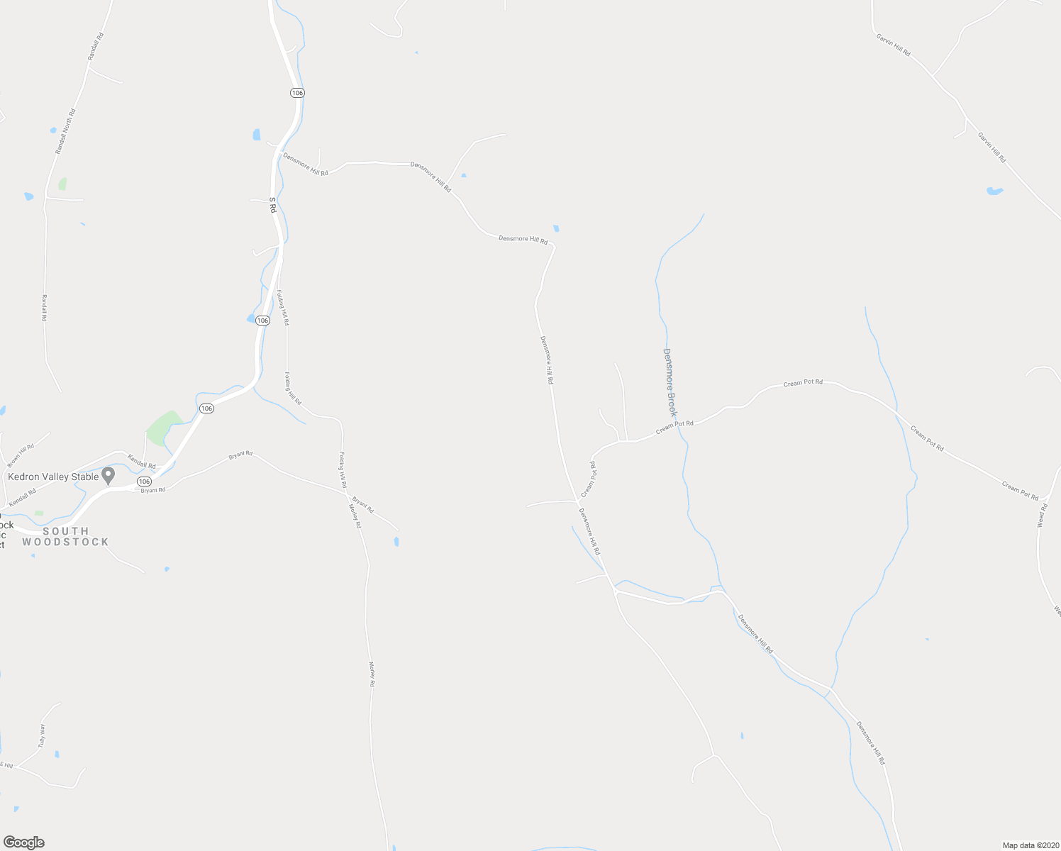 map of restaurants, bars, coffee shops, grocery stores, and more near 249 Densmore Hill Road in Hartland