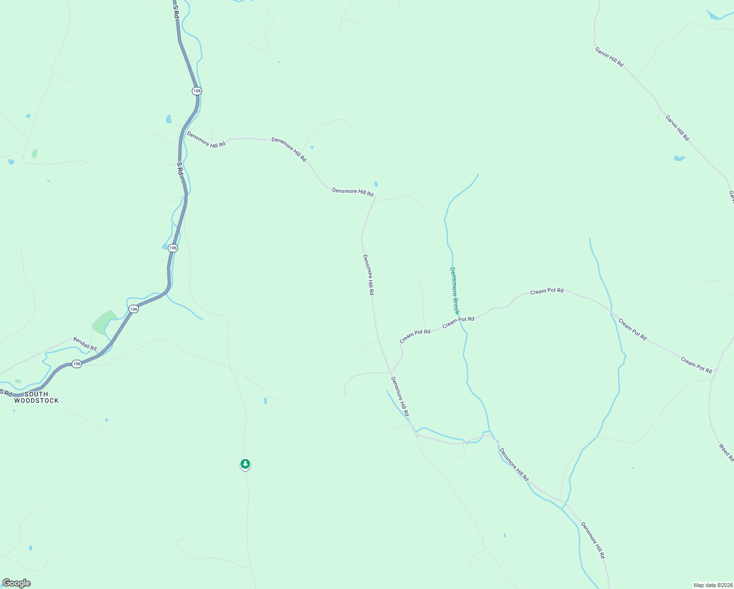 map of restaurants, bars, coffee shops, grocery stores, and more near 249 Densmore Hill Road in Hartland