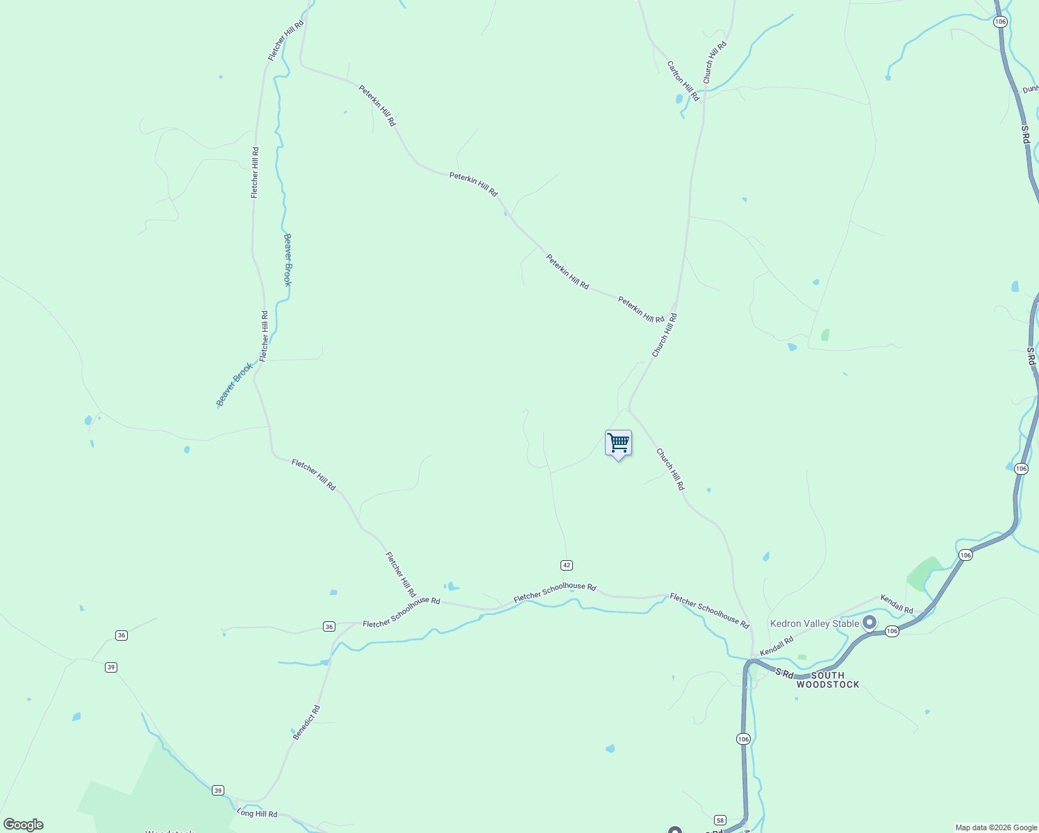 map of restaurants, bars, coffee shops, grocery stores, and more near 355 Greene Road in Woodstock