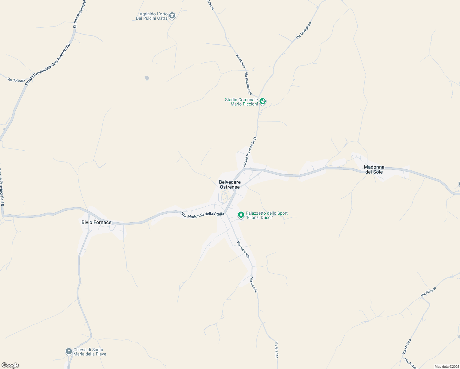 map of restaurants, bars, coffee shops, grocery stores, and more near in Belvedere Ostrense