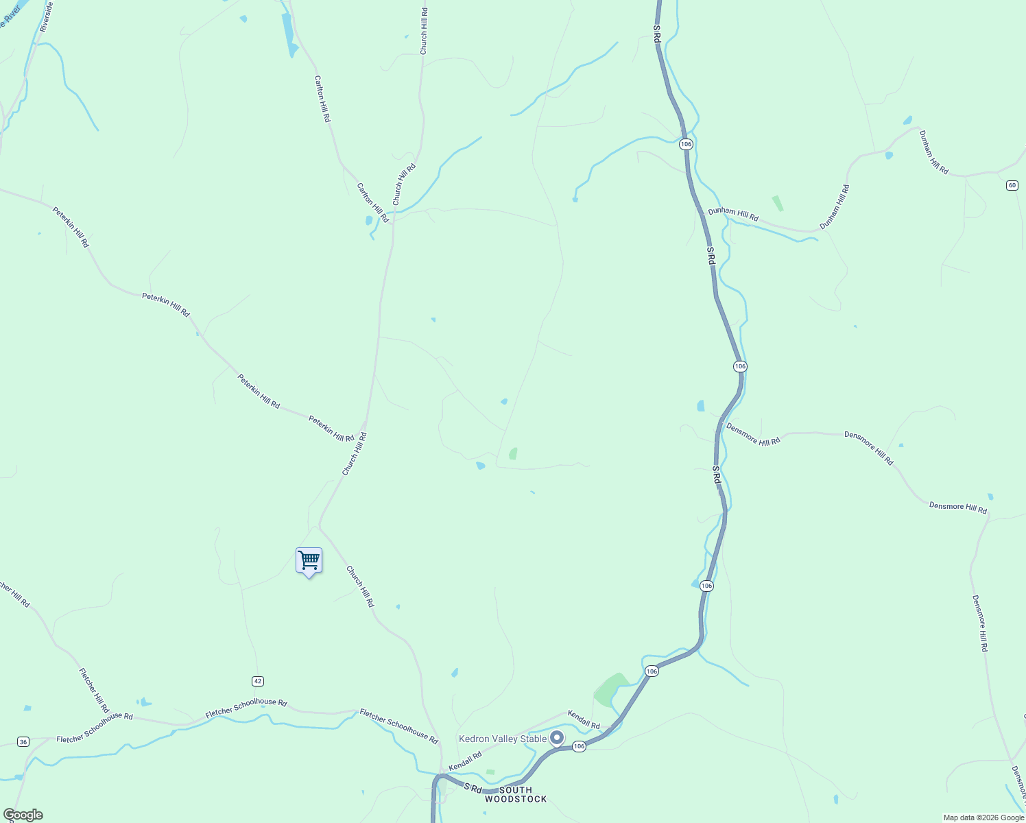 map of restaurants, bars, coffee shops, grocery stores, and more near Randall North Rd in Woodstock