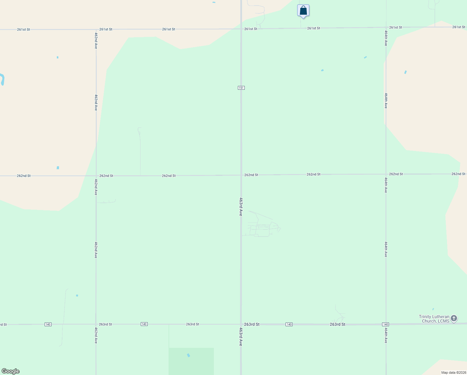 map of restaurants, bars, coffee shops, grocery stores, and more near 26209 463rd Avenue in Hartford