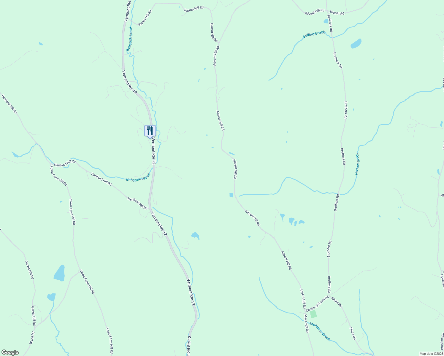 map of restaurants, bars, coffee shops, grocery stores, and more near in Hartland