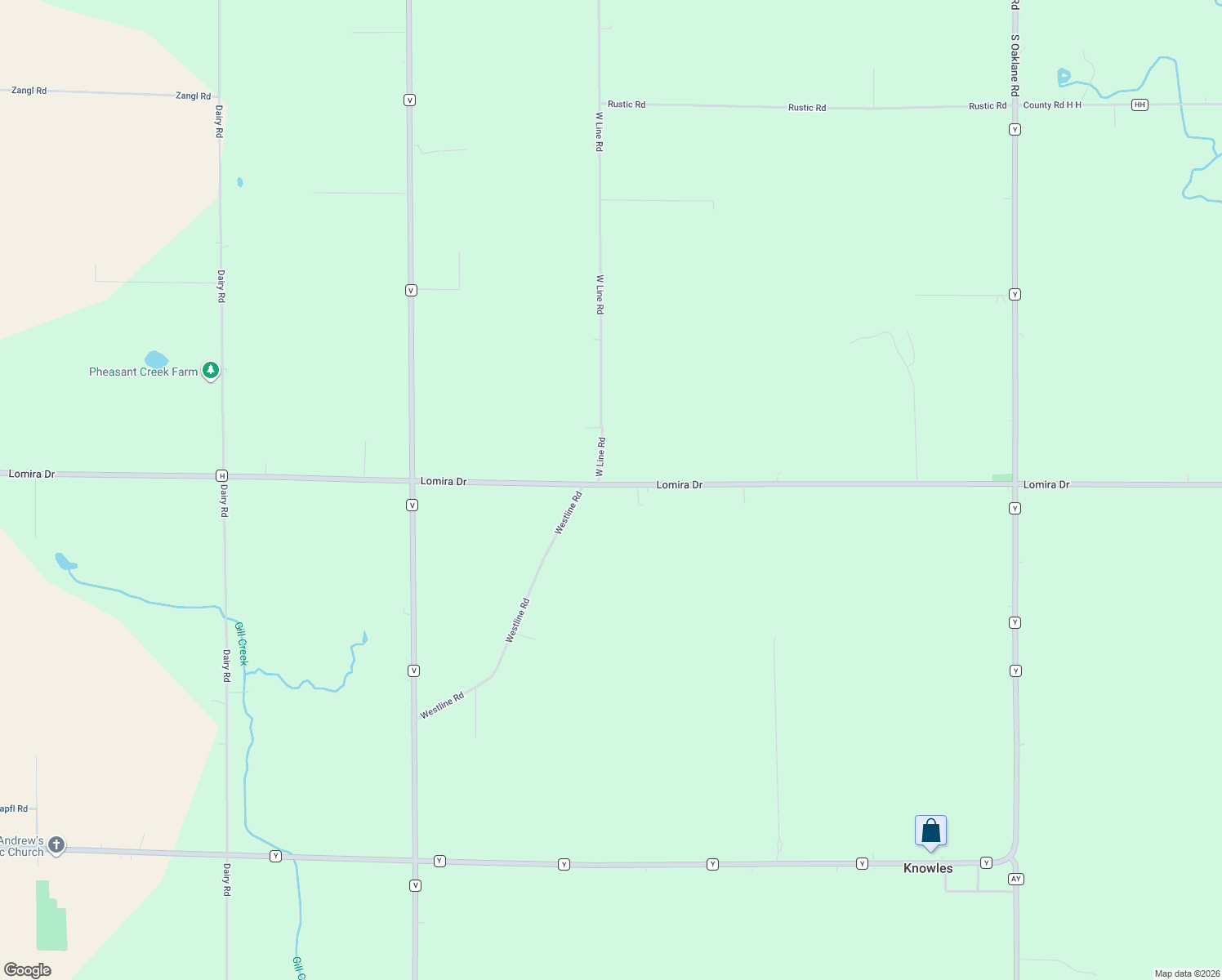 map of restaurants, bars, coffee shops, grocery stores, and more near W2487 Lomira Drive in Brownsville