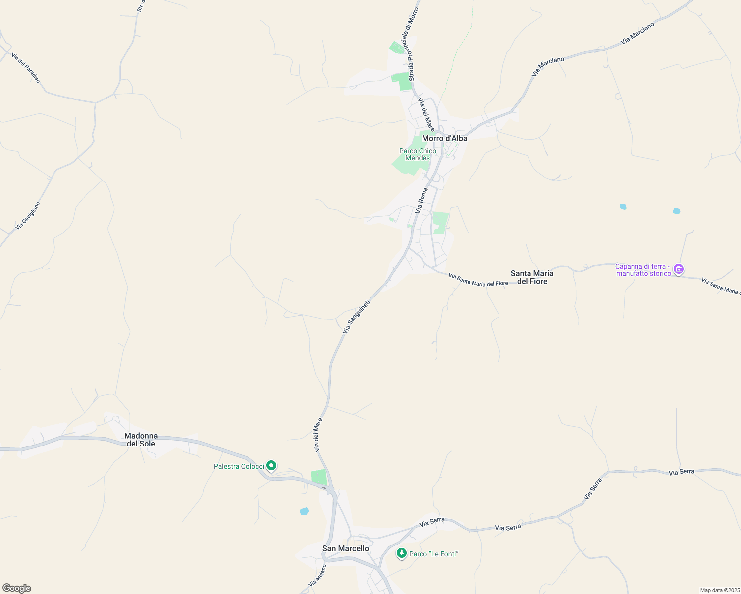 map of restaurants, bars, coffee shops, grocery stores, and more near in Provincia di Ancona