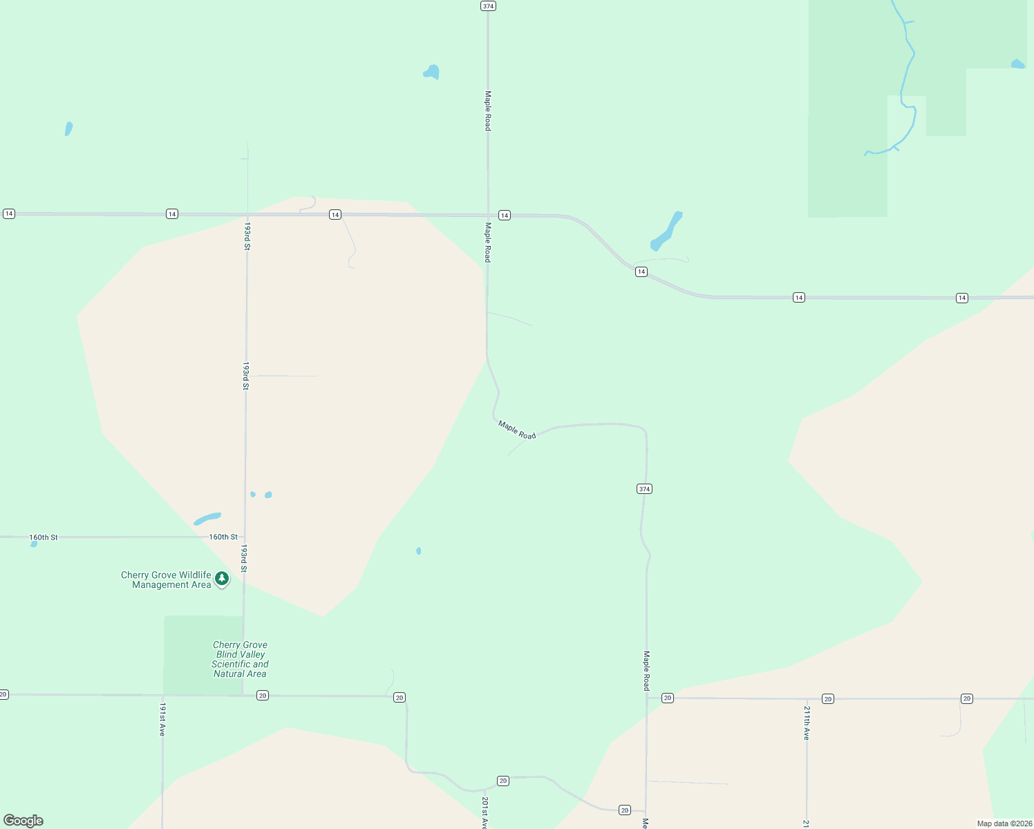 map of restaurants, bars, coffee shops, grocery stores, and more near 16485 Maple Road in Preston