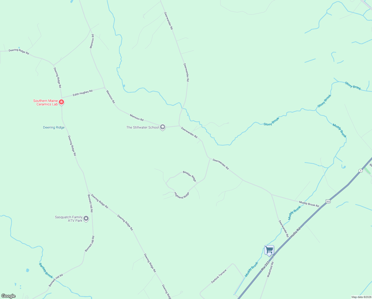 map of restaurants, bars, coffee shops, grocery stores, and more near 5 Angel Drive in Hollis