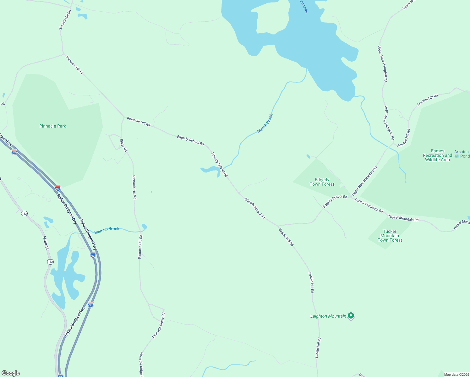 map of restaurants, bars, coffee shops, grocery stores, and more near Edgerly School Road in Meredith