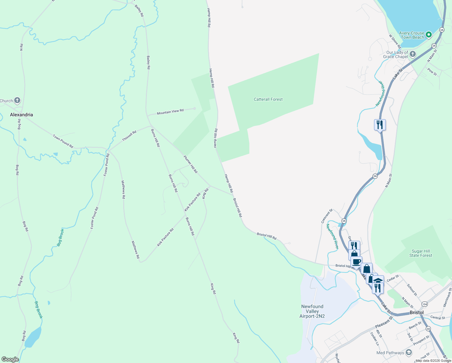 map of restaurants, bars, coffee shops, grocery stores, and more near 225 Hemp Hill Road in Bristol