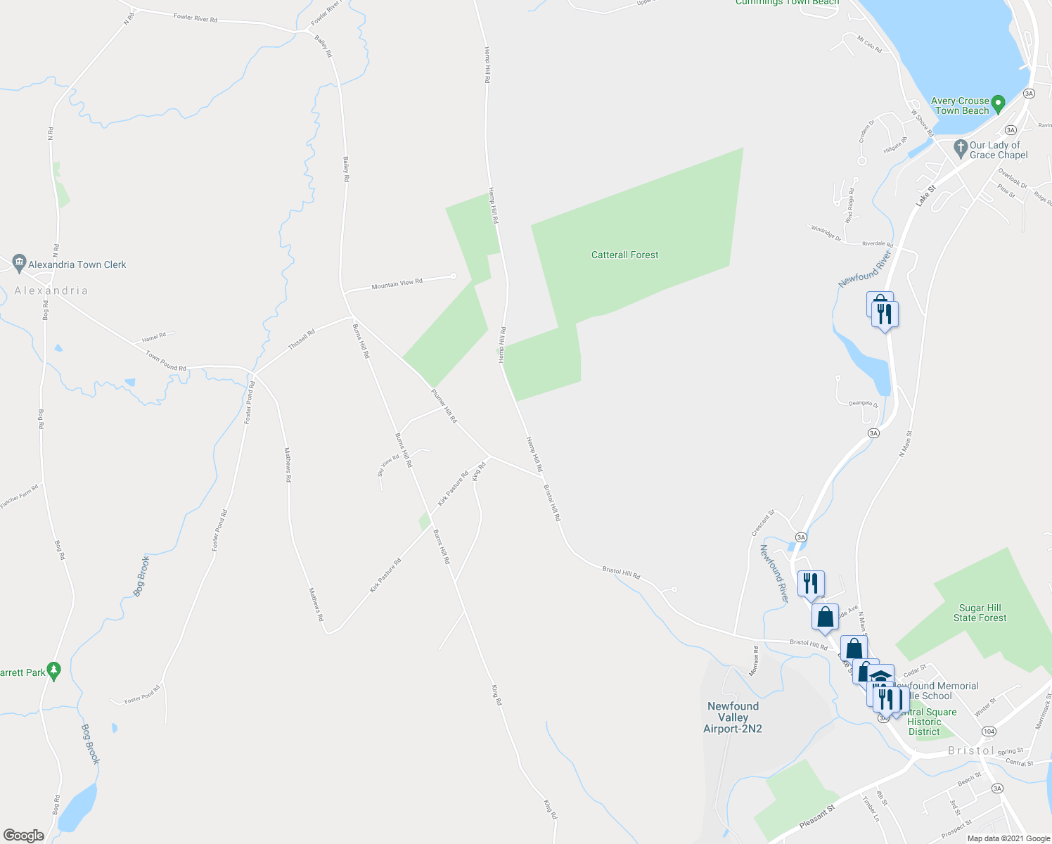 map of restaurants, bars, coffee shops, grocery stores, and more near 225 Hemp Hill Road in Bristol