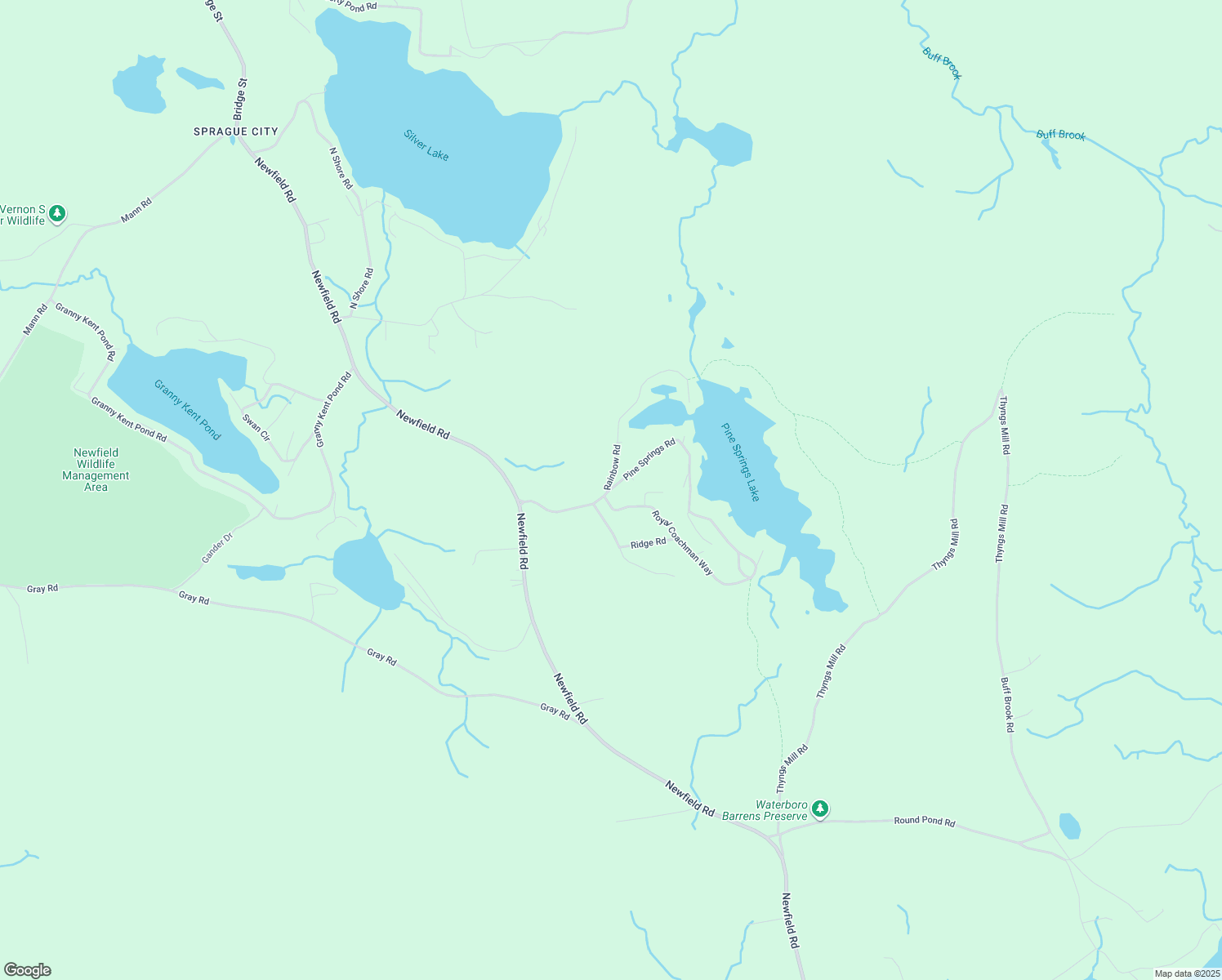 map of restaurants, bars, coffee shops, grocery stores, and more near 19 Rainbow Road in Shapleigh