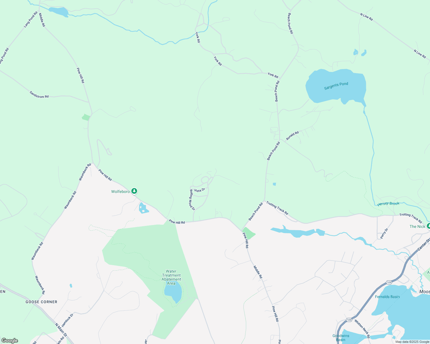map of restaurants, bars, coffee shops, grocery stores, and more near 83 Rolling Wood Drive in Wolfeboro