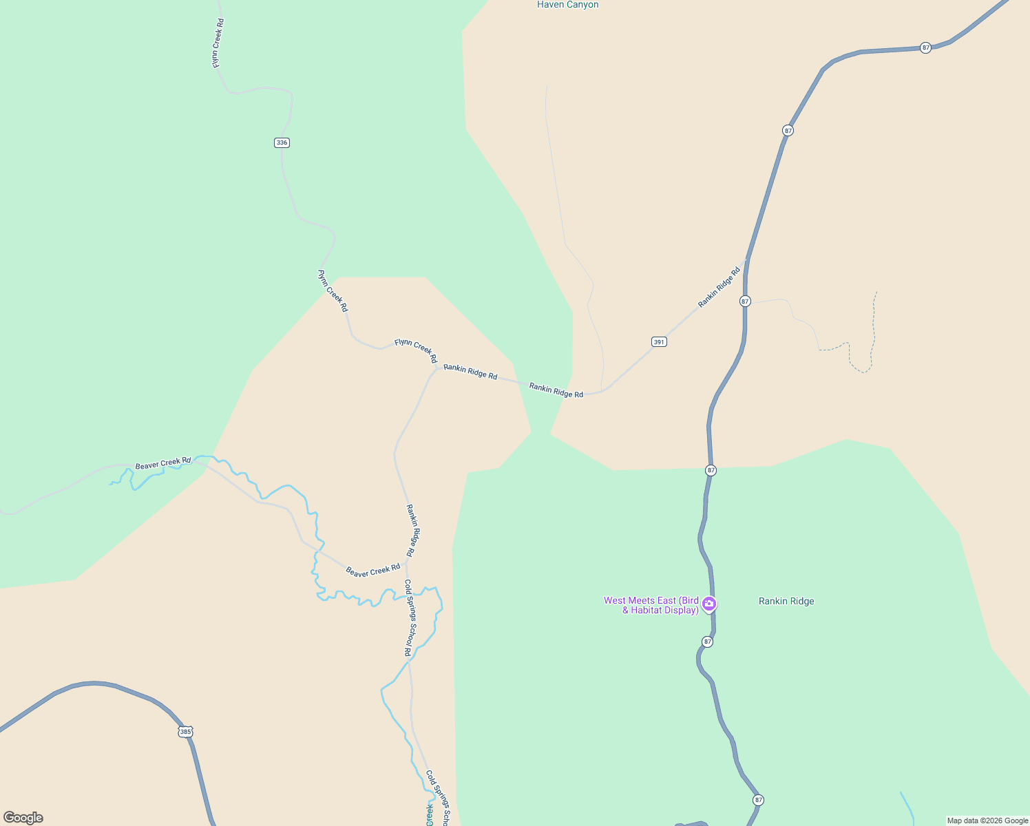 map of restaurants, bars, coffee shops, grocery stores, and more near 12785 Beaver Creek Road in Custer