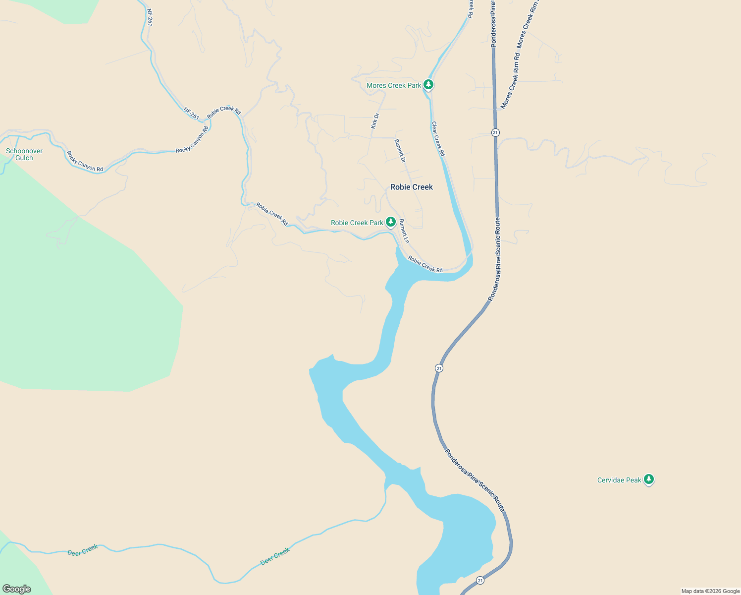 map of restaurants, bars, coffee shops, grocery stores, and more near Robie Springs Road in Boise