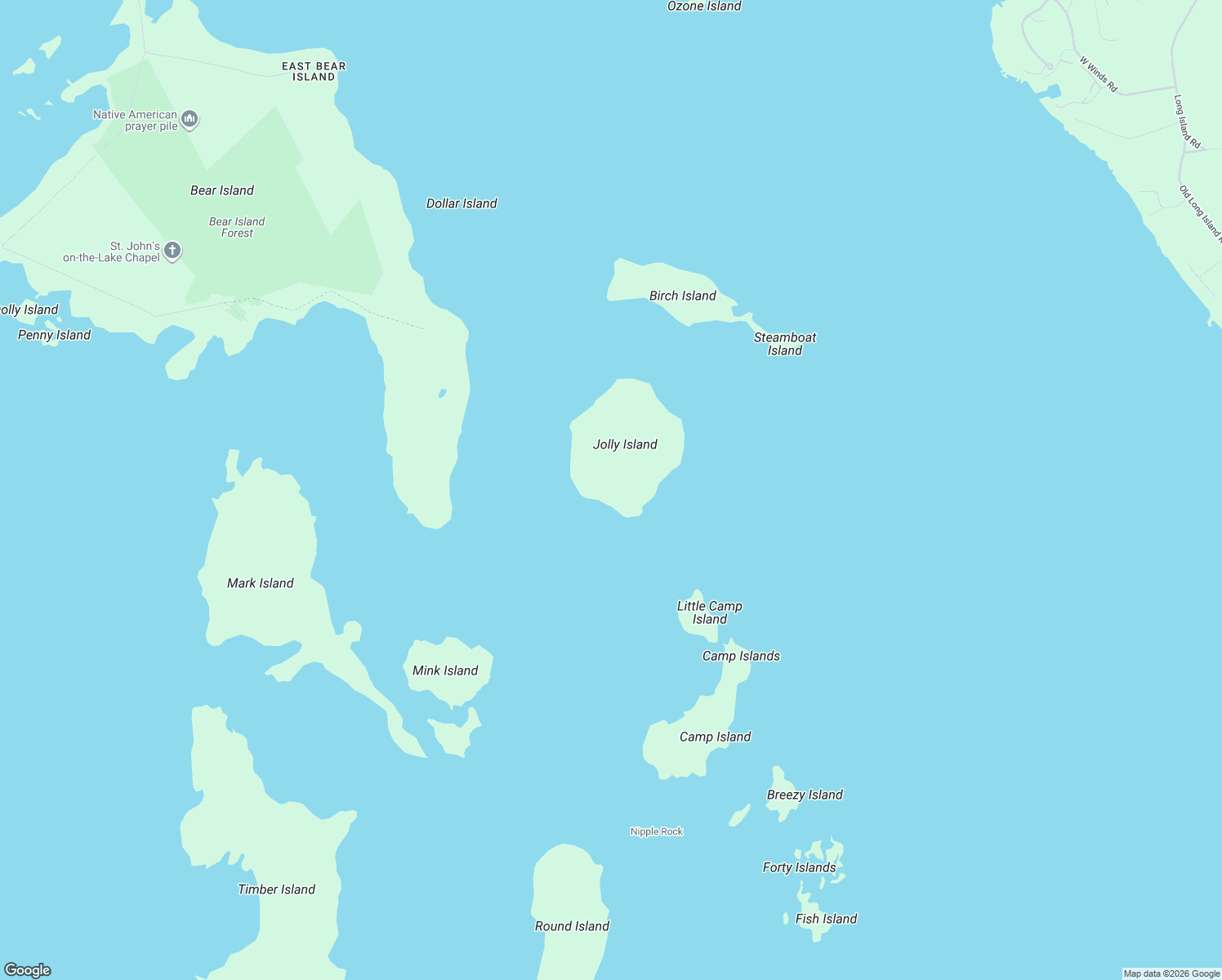 map of restaurants, bars, coffee shops, grocery stores, and more near 14 Jolly Island in Gilford