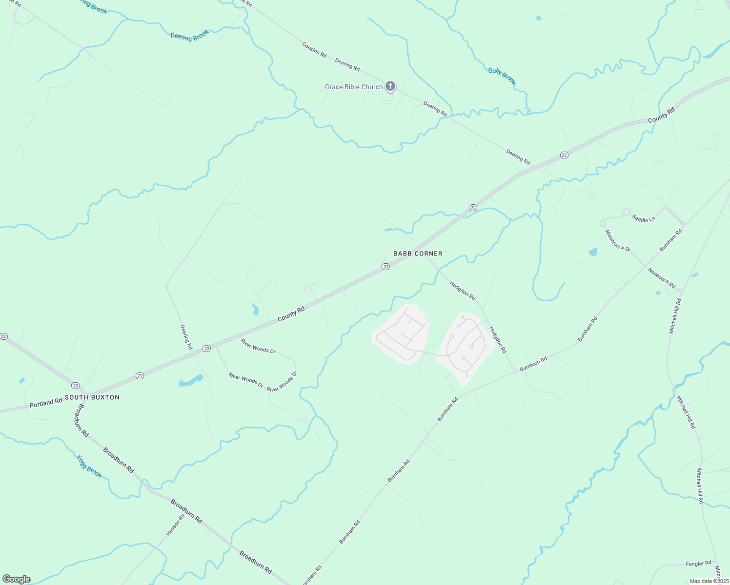 map of restaurants, bars, coffee shops, grocery stores, and more near 286 County Road in Gorham