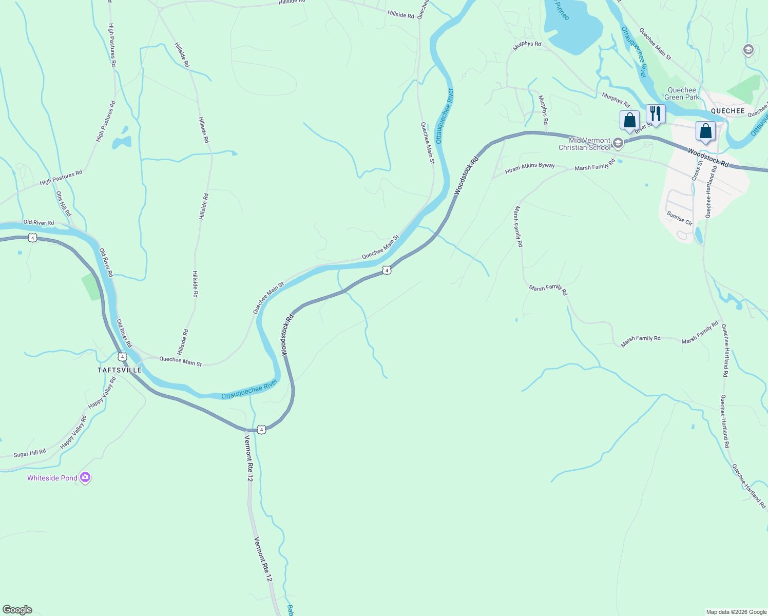 map of restaurants, bars, coffee shops, grocery stores, and more near 416 Wood Road in Hartford