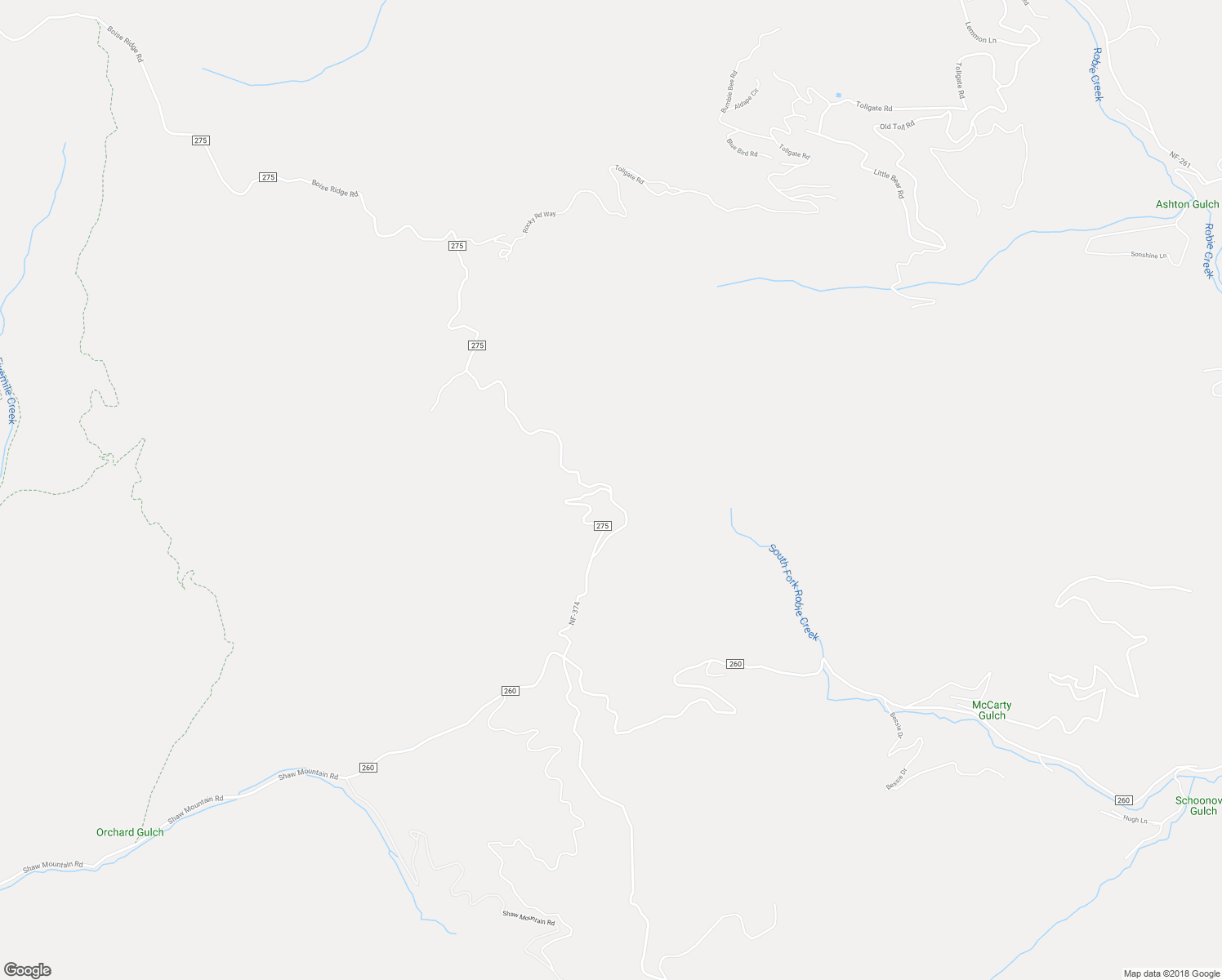 map of restaurants, bars, coffee shops, grocery stores, and more near 63 Boise Ridge Road in Boise