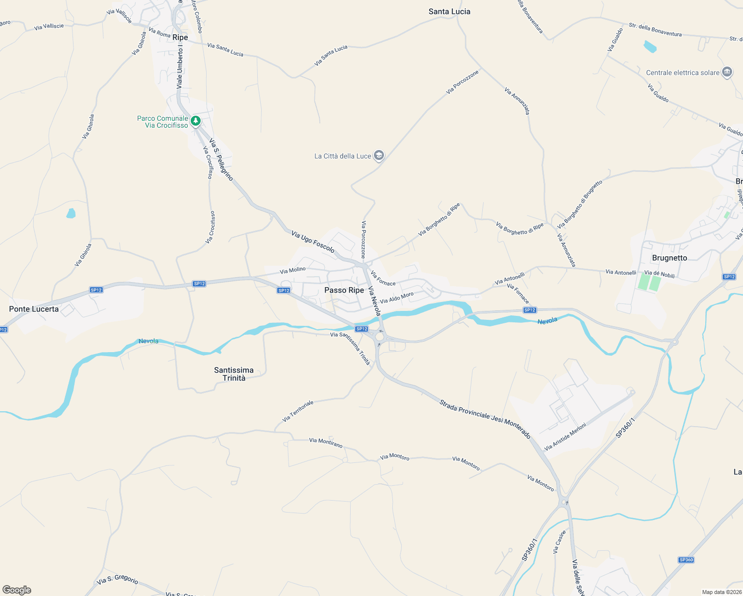 map of restaurants, bars, coffee shops, grocery stores, and more near 1 Via Nevola in Passo Ripe