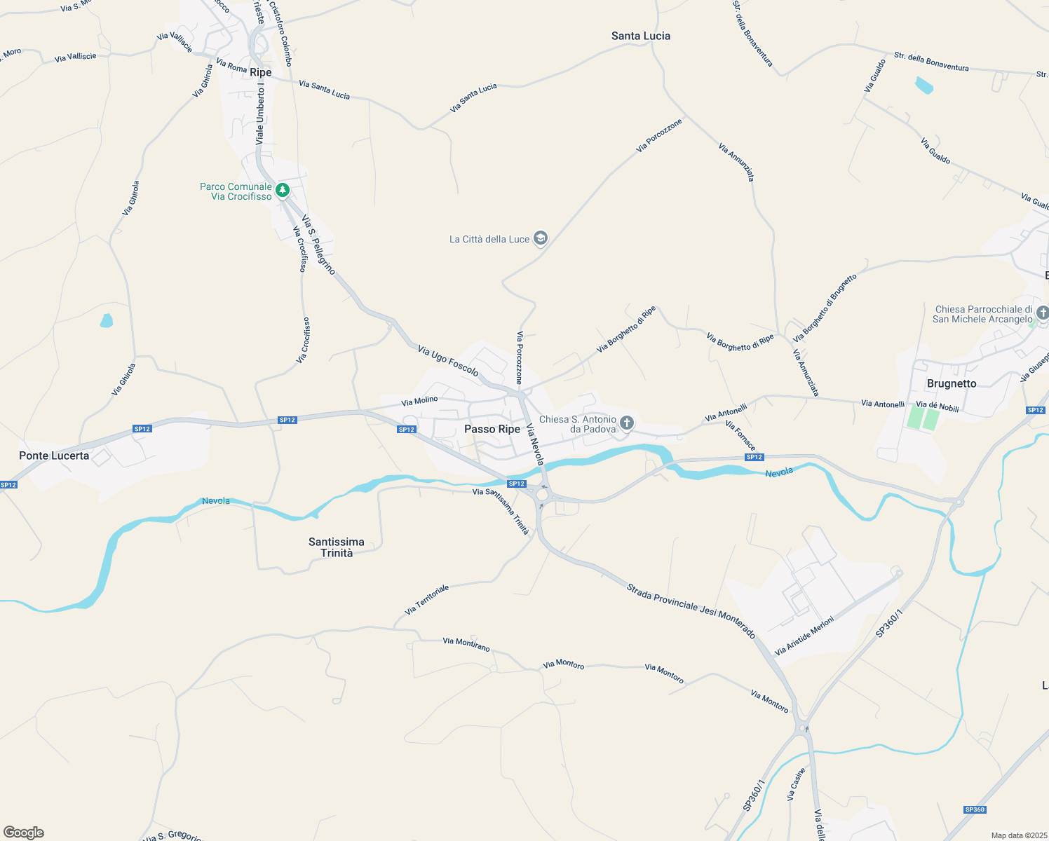 map of restaurants, bars, coffee shops, grocery stores, and more near 2 Via Nevola in Passo Ripe