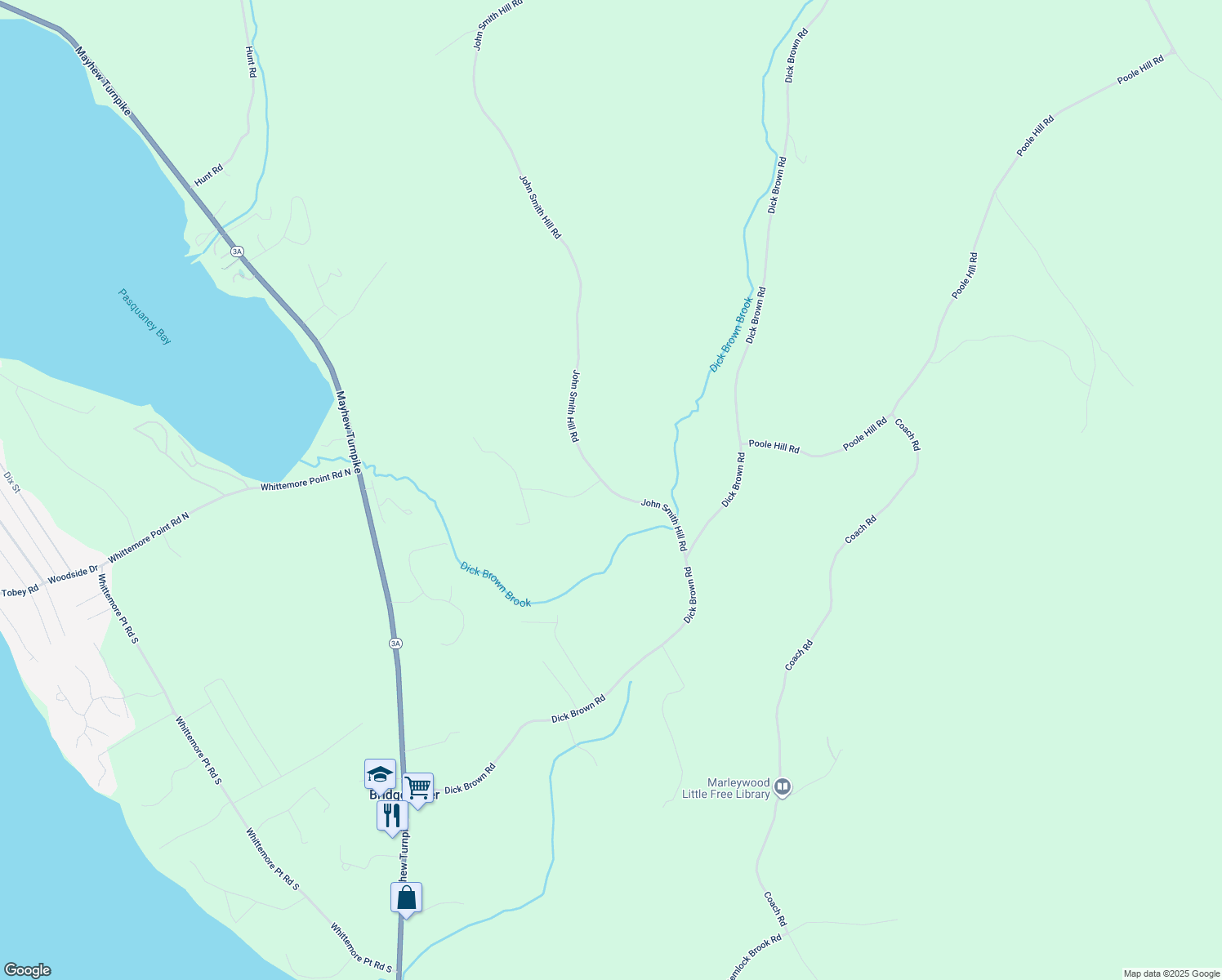 map of restaurants, bars, coffee shops, grocery stores, and more near 155 John Smith Hill Road in Bristol