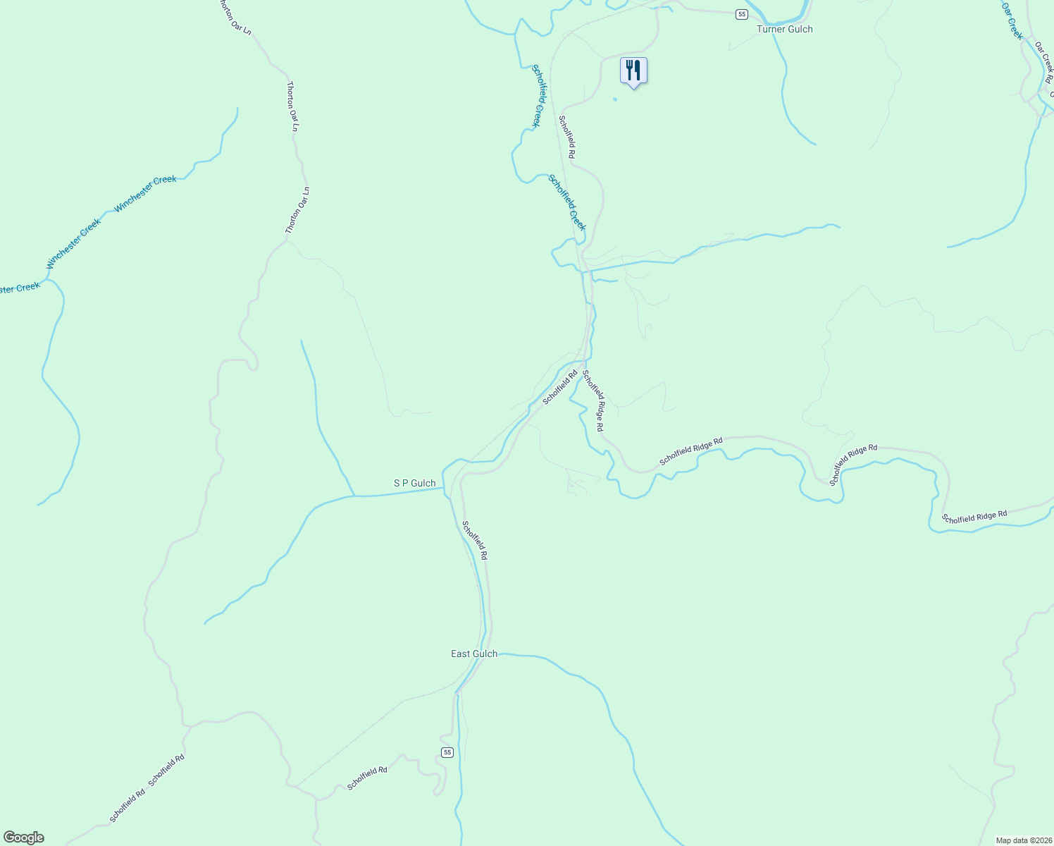 map of restaurants, bars, coffee shops, grocery stores, and more near 100 Jd Lane in Reedsport