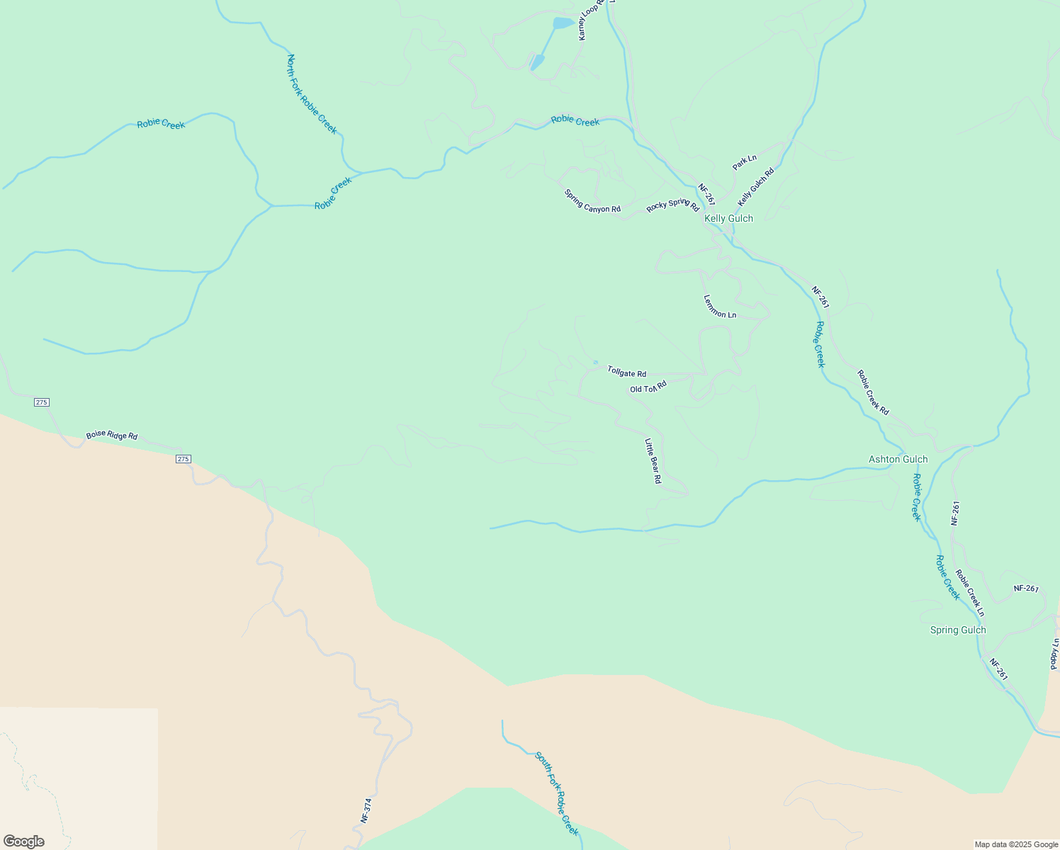 map of restaurants, bars, coffee shops, grocery stores, and more near 270 Tollgate Road in Boise