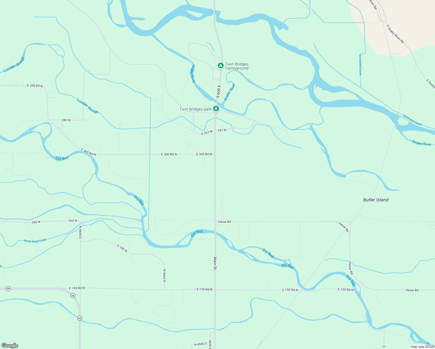 map of restaurants, bars, coffee shops, grocery stores, and more near 234 North 4700 East in Rigby