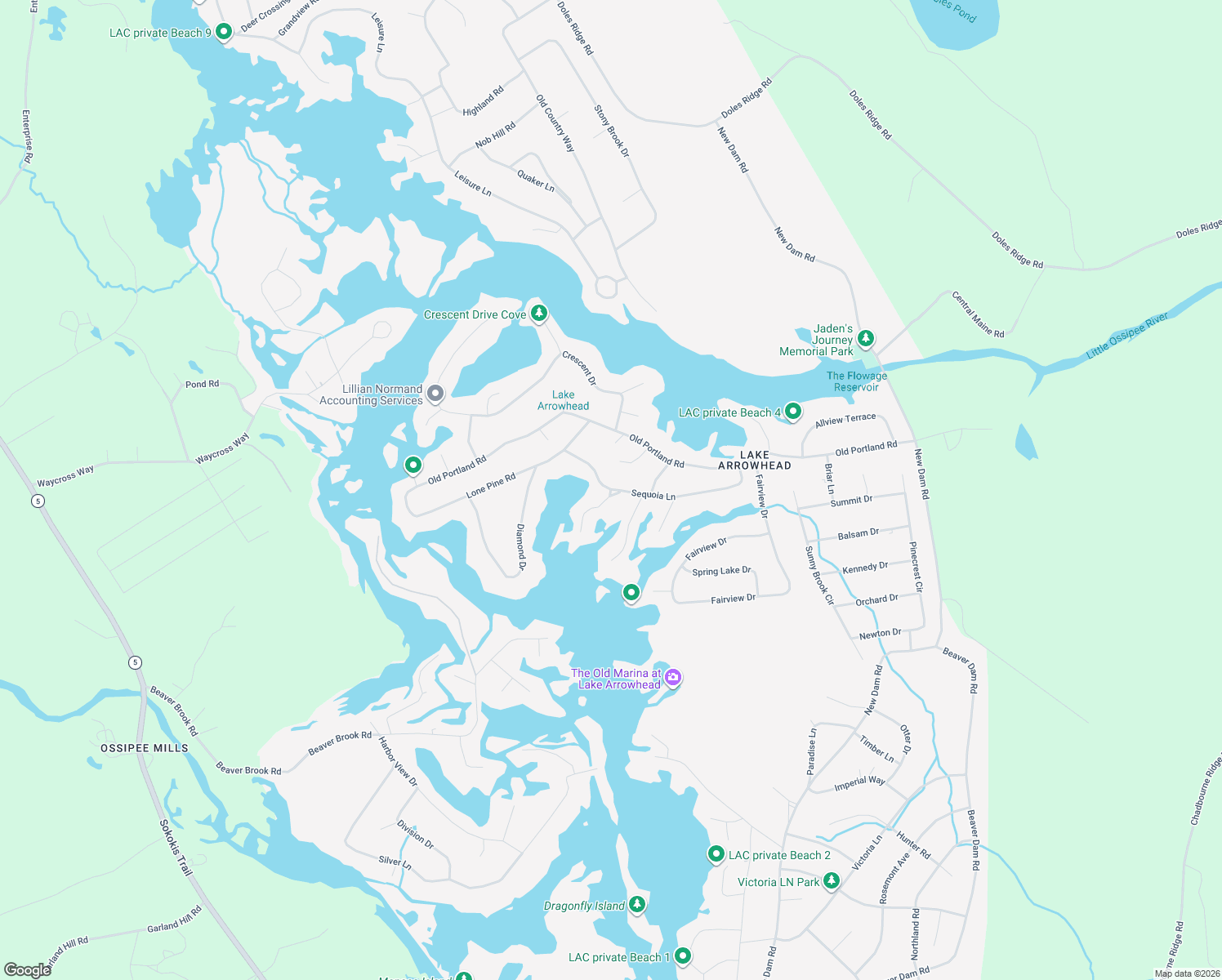 map of restaurants, bars, coffee shops, grocery stores, and more near 85 Sequoia Lane in Lake Arrowhead