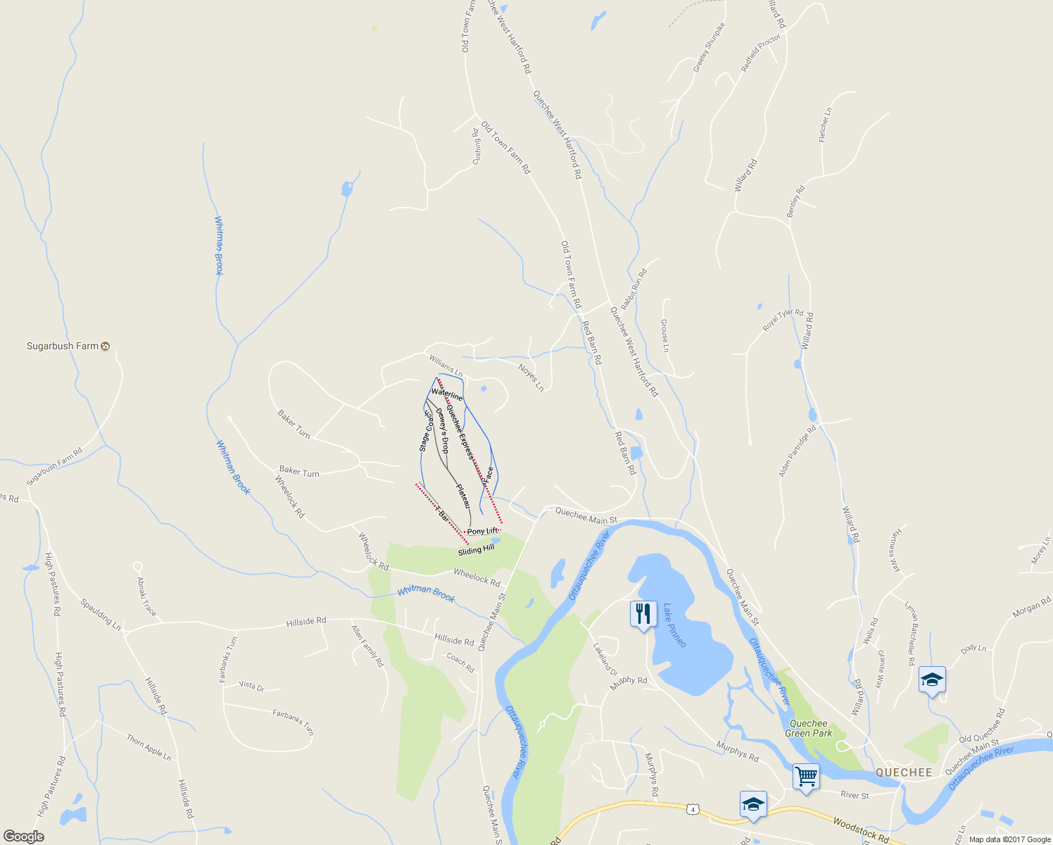 map of restaurants, bars, coffee shops, grocery stores, and more near 396 Noyes Lane in Hartford