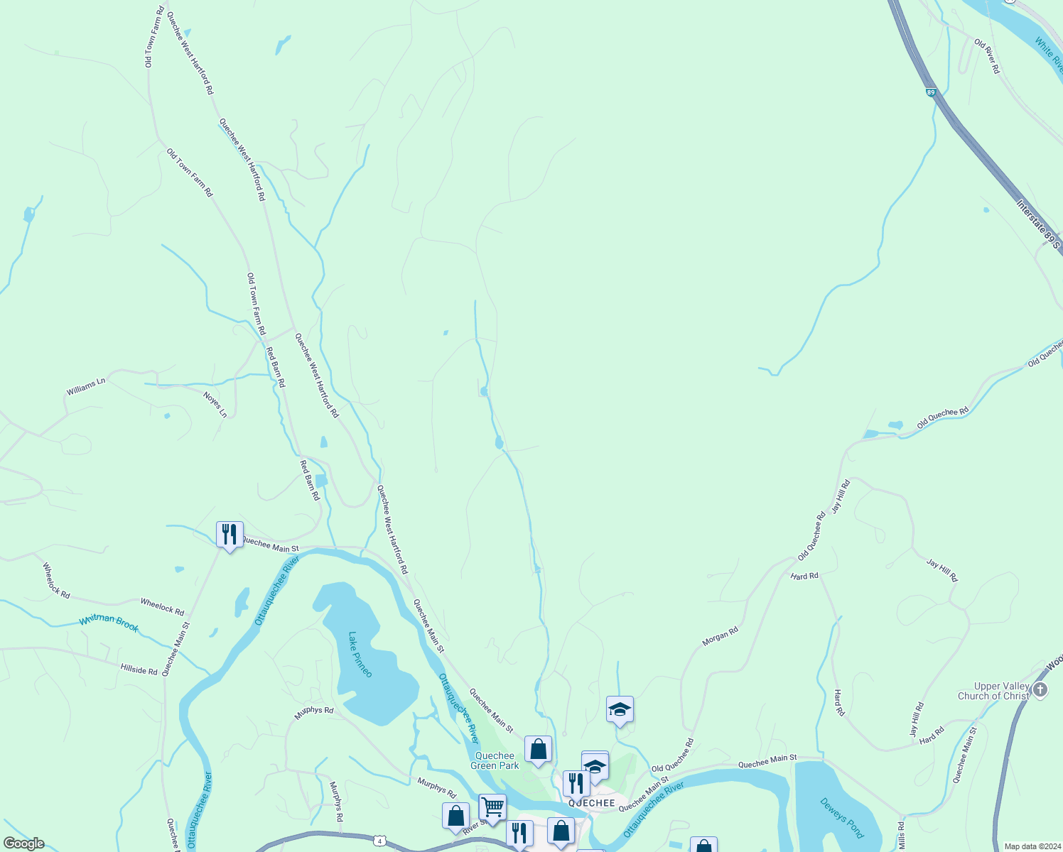map of restaurants, bars, coffee shops, grocery stores, and more near 76 Bayley Way in Hartford