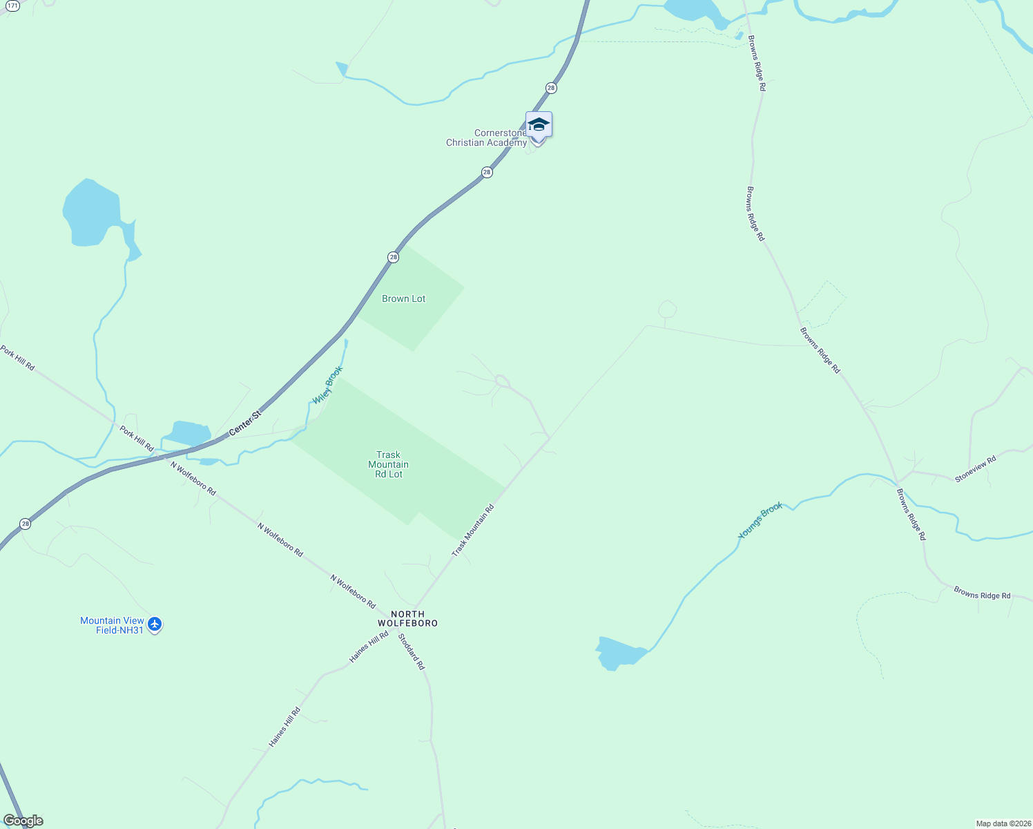 map of restaurants, bars, coffee shops, grocery stores, and more near 33 Upper Trask Mountain Road in Wolfeboro