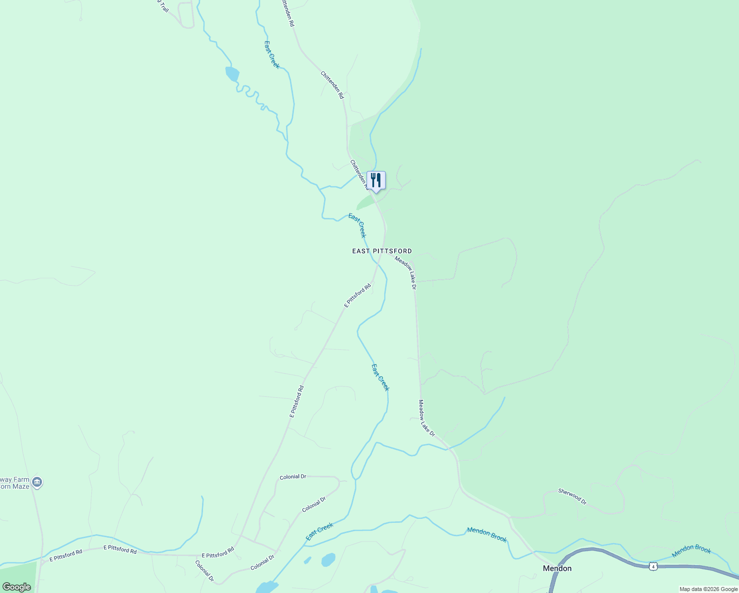 map of restaurants, bars, coffee shops, grocery stores, and more near 62 Silver Birch Place in Rutland