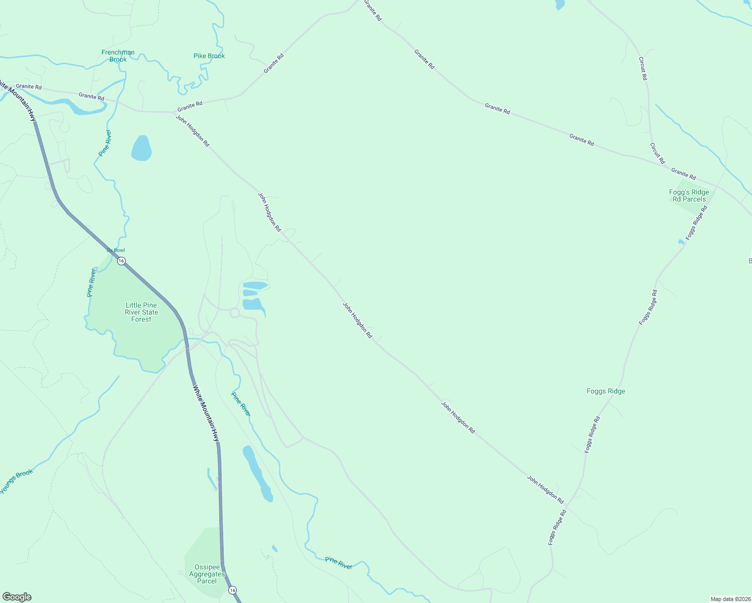 map of restaurants, bars, coffee shops, grocery stores, and more near 99 John Hodgdon Road in Ossipee